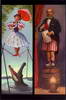 Woman on Tightrope, Man on Dynamite, Elevator Stretch Paintings; Clem Hill, 1982, after concept by Marc Davis, 1965