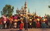 Walt Disney and friends in front of Castle