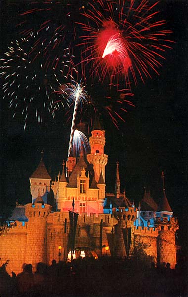 Castle at night w/ Fireworks - D-21
